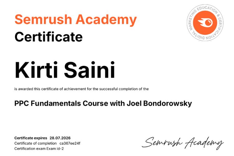 Digital Marketing Certificate